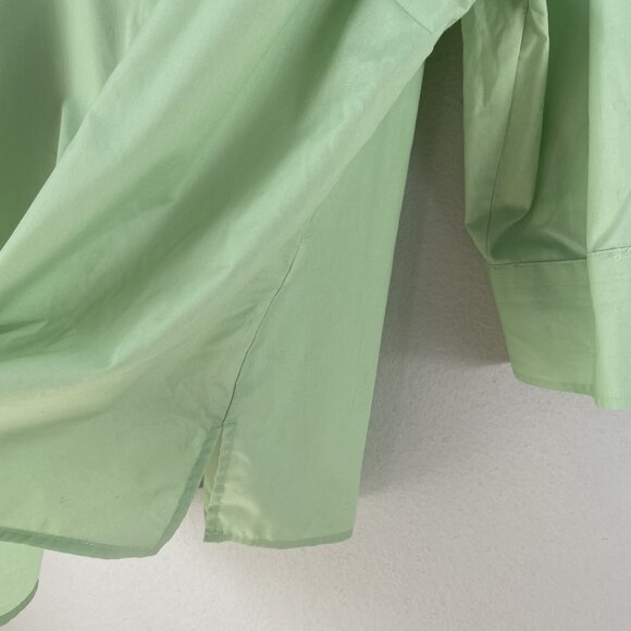 Foxcroft Shirt Womens 18W Green Wrinkle Free Button Up 3/4 Sleeve Shaped Blouse - Picture 8 of 10